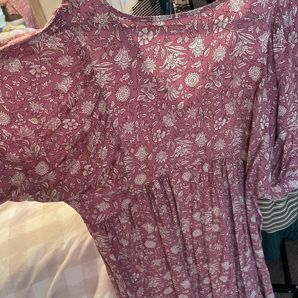 Floral Purple and White Maxi Dress - Picture 7 of 7